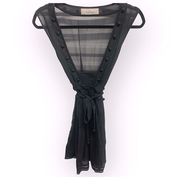 Black Sheer Wrap Dress by Malene Birger - Picture 5 of 5